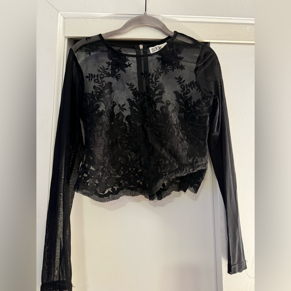 Elegant Black Lace Blouse
